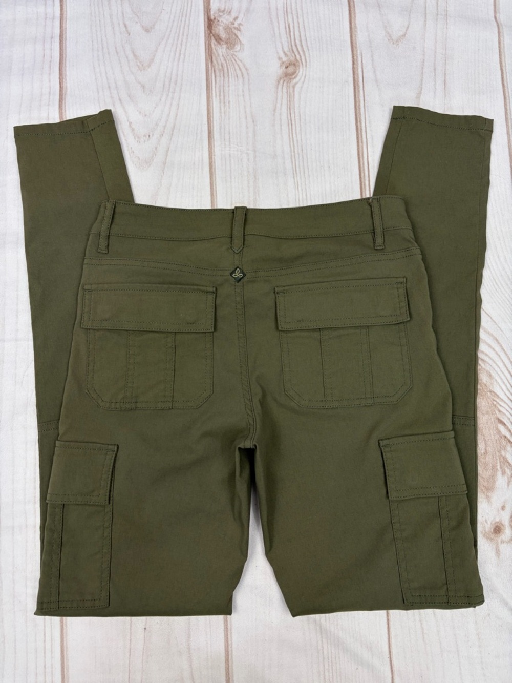 prAna Meme Pant Skinny Cargo Hiking Pants Green Sz 2 - Picture 14 of 15